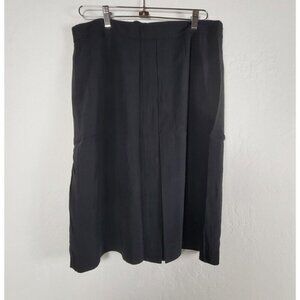 Sonia Bogner Womens Size 10 Black Acetate Blend Straight Skirt Knee Length Lined